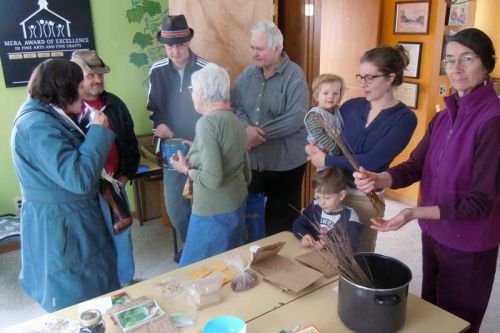 Seed swappers at the McDonalds Corners Farmers’ Market annual Seed Swap event at MERA ON February 27
